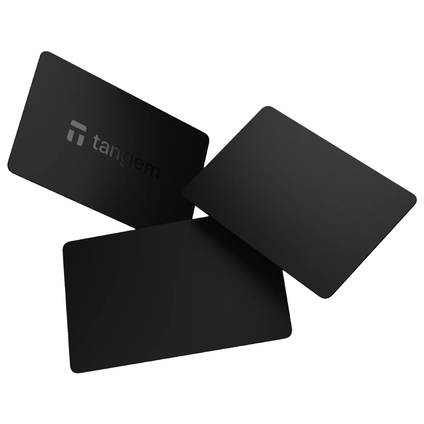 Tangem cards in a dynamic product shot